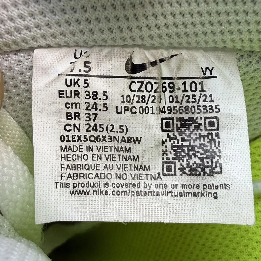 Nike Air Force 1 SE Catechu Shoes Womens Size 7.5 White Pink Sneakers CZ0269-101